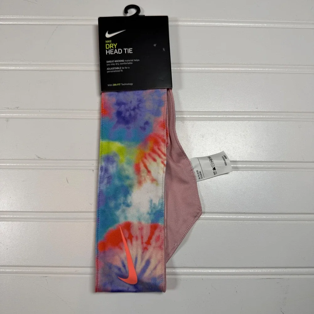 Nike Dri-FIT Head Tie Multi Color Tie Dye Adjustable Sweatband N0002458320OS